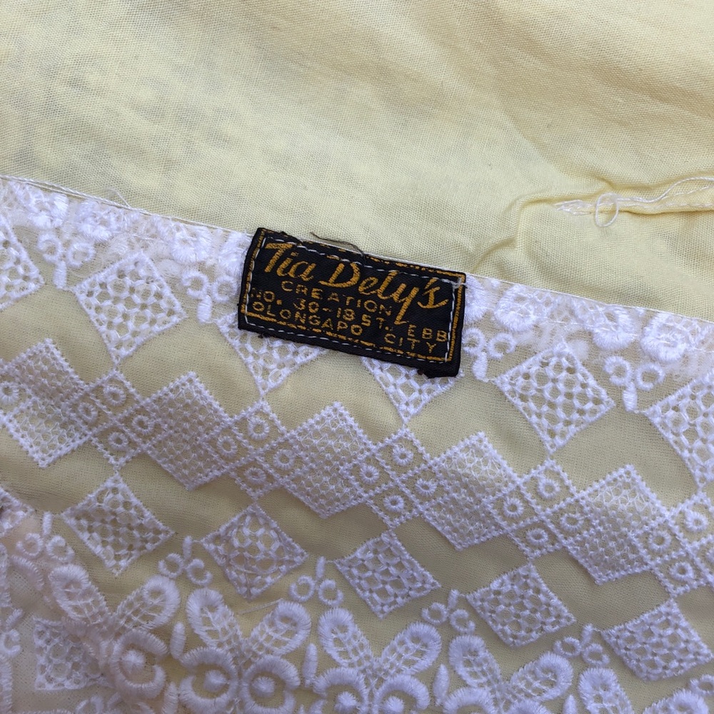 Vintage dress 60s size xmall small yellow mini - Picture 6 of 7